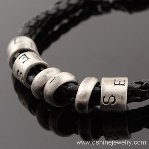 Woven Leather Cord Necklace Retro Male Pendants Necklace